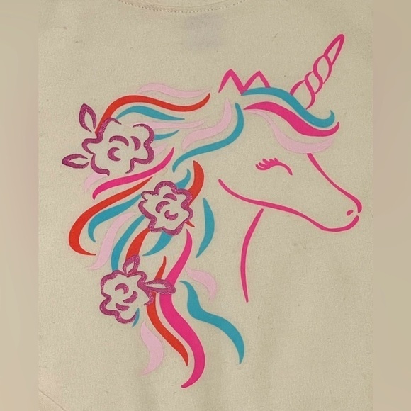 MEMBERS Mark Girls 2-piece Long Sleeve Graphic Unicorn Shirt & Tutu - 12 - Picture 3 of 11